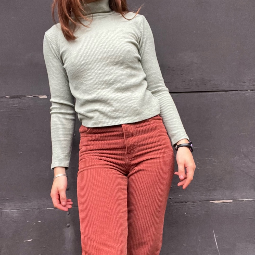 Stradivarius ribbed turtleneck top